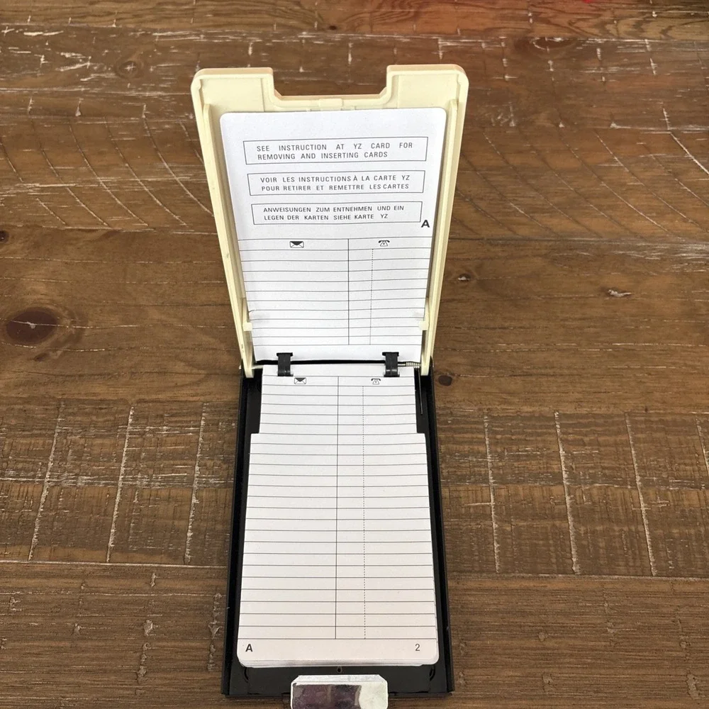 Vintage Rolodex Address Phone Directory w/ A–Z Slider Unused Pages